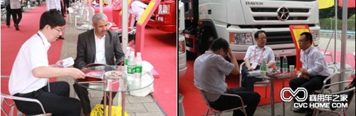 山西省商务厅副厅长王来平莅临大运重卡展位视察 商用车之家
